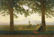 Caspar David Friedrich The Garden Terrace oil painting